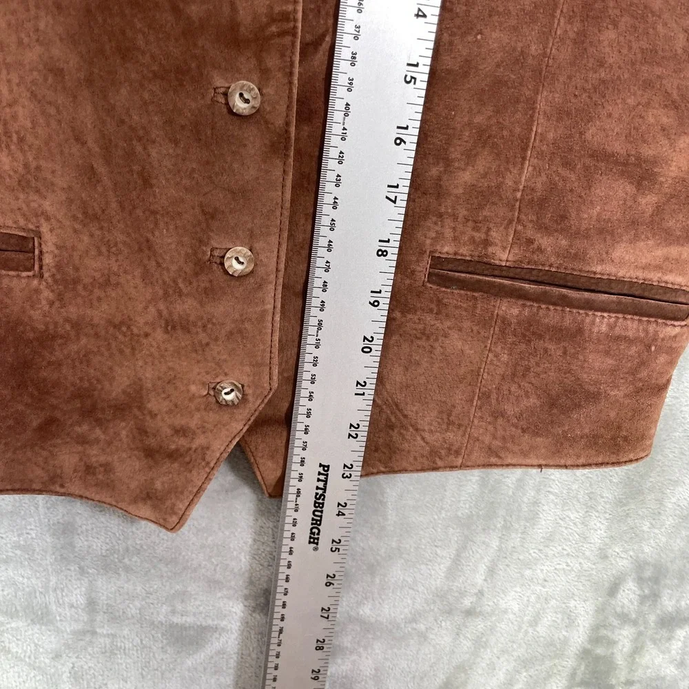 Vintage Hammerschmid  100% Suede Leather Vest Gilet Waistcoat Men Size 36 Gemany